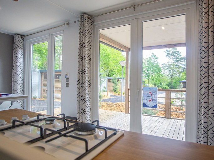 View from property 5, Attractive Chalet with Microwave near Forest, Rhenen