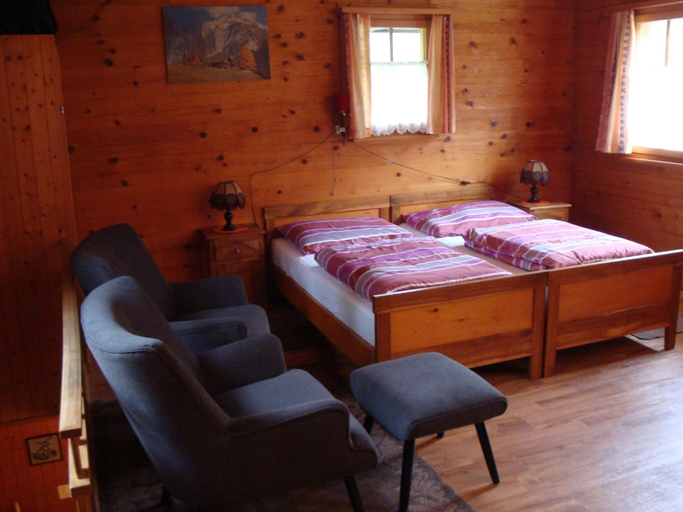 Bedroom 2, Cozy Chalet in Chrixacher near Forest, Raron