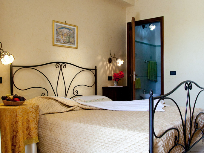 Bedroom 3, Villa in Alia With Pool & Olive Views, Palermo