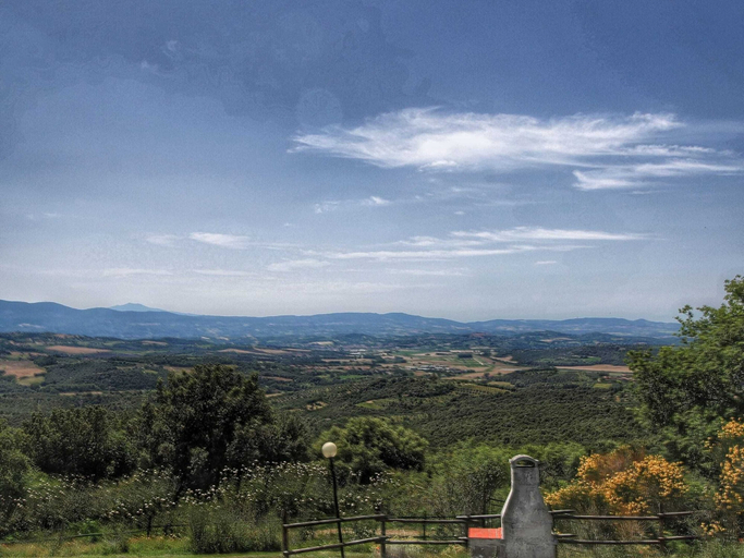 View from property 5, Farmhouse in Paciano With Pool & Scenic Views, Perugia