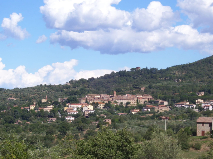 View from property 4, Farmhouse in Paciano With Pool & Scenic Views, Perugia