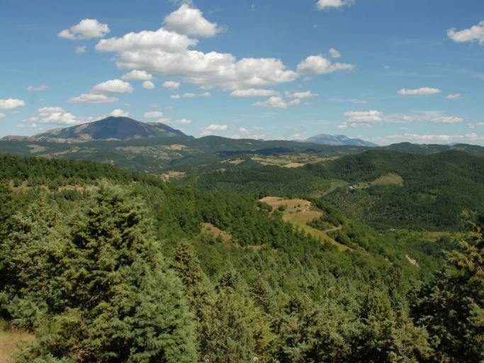 View from property 4, Spacious Farmhouse in Apecchio With Pool, Pesaro E Urbino