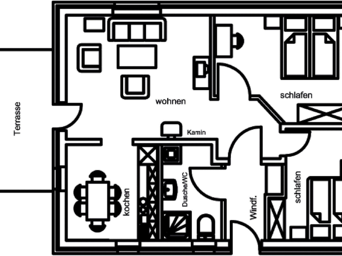 Floor plan 2, Comfortable Holiday Home With 2 Bathrooms, in the Bruchttal, Höxter