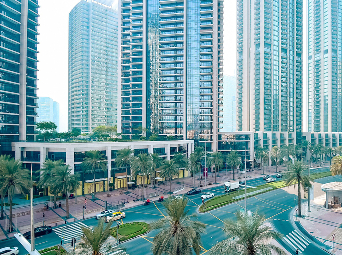 Exterior & Views, Elegant 3BR Apt. 4 Balconies in 29 Blvd, Dubai