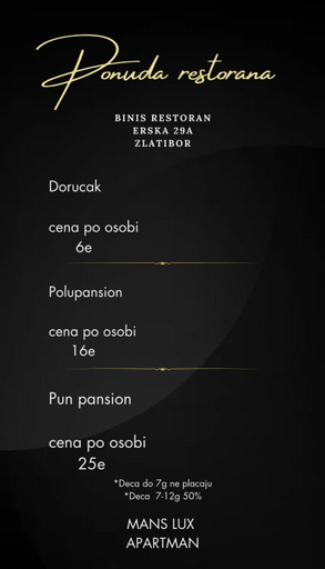 Others 3, Mans lux 8 Apartman, Čajetina