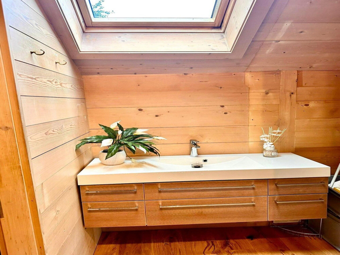 Bathroom, Chalet in Rougemont Near Ski Slopes, Pays-d'Enhaut