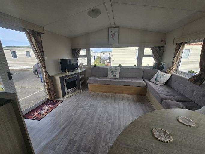 Living area, Ruby a Modern Caravan in Rhyl, Denbighshire