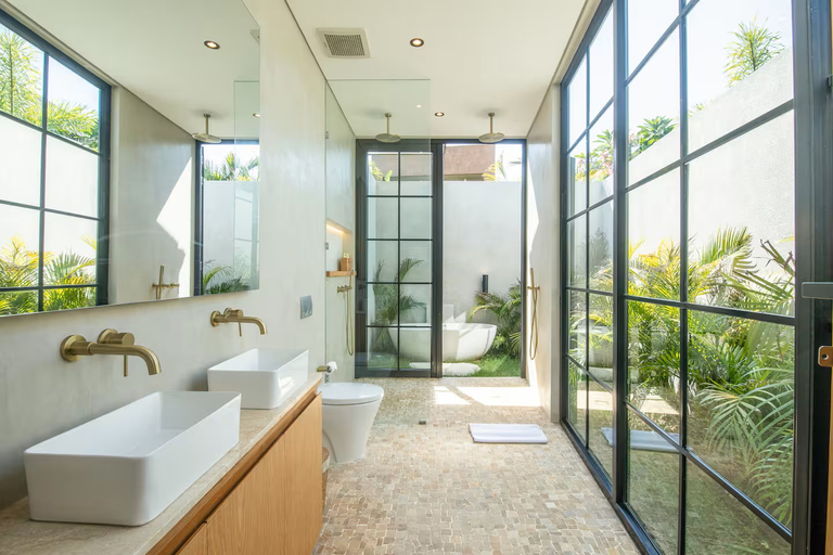 Bathroom 5, Villa Serai - Stylish 5BR Boho Hideaway, 5 Minutes from Bingin, Badung