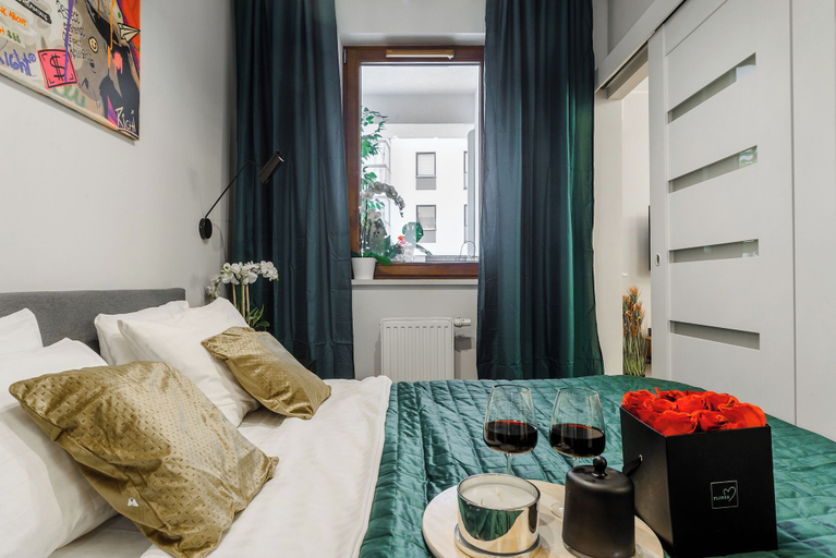 Bedroom 3, Lumina stylish apart with balcony, Warsaw