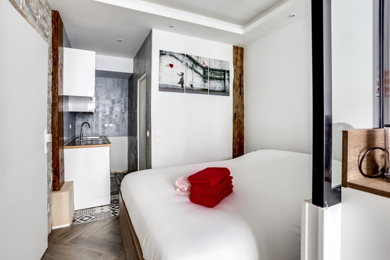 Bedroom 3, Comfortable Apartment - 1br/4p - Palais Garnier, Paris