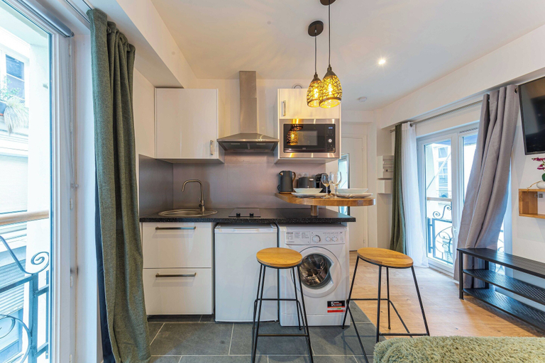 Private kitchen 5, Intimate Studio - 1br/2p - Sentier, Paris