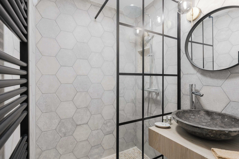 Bathroom, Luxurious Apartment With Parking Place Morny, Calvados