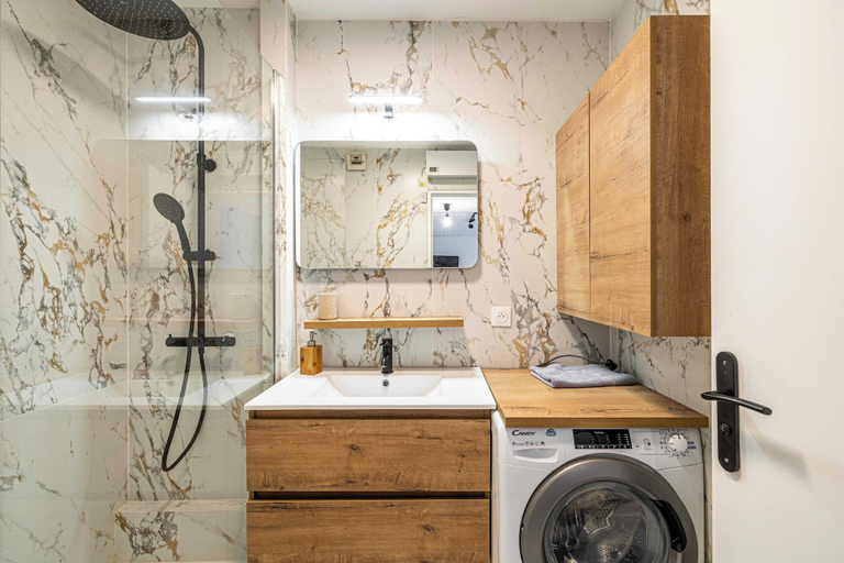 Bathroom 2, Comfort and Serenity With A/c, Parking and Balcony, Alpes-Maritimes