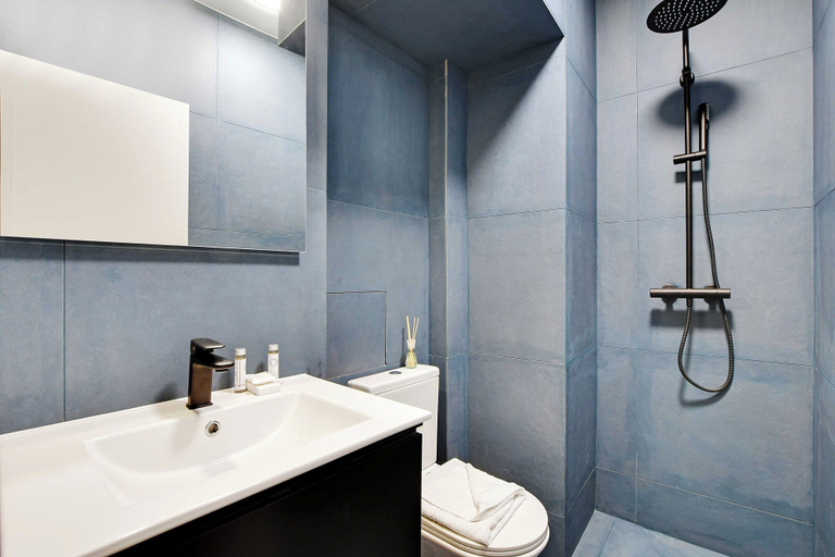 Bathroom, Peaceful Apartment With 1 Room, Paris