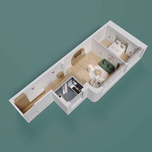 Floor plan 4, Chic Apartment - 1br/4p - Strasbourg-saint-denis, Paris
