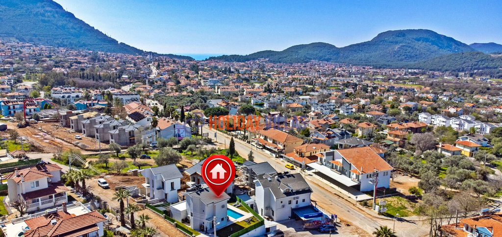 Aerial view, Sardunya Villa- Memorable Holiday, Fethiye