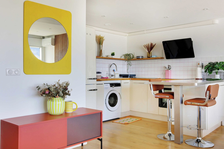 Private kitchen 4, Exceptional View of Paris With A/C - 2bd/4p, Paris