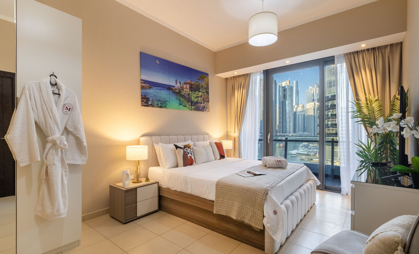 Bedroom 3, Stylish Marina-Front 2BR | Dubai Marina | Near Top Attractions, Dubai