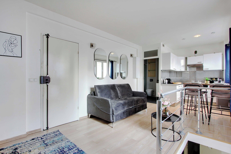 Living area 3, Cozy Apartment - 1br/4p - Boulogne-billancourt, Hauts-de-Seine