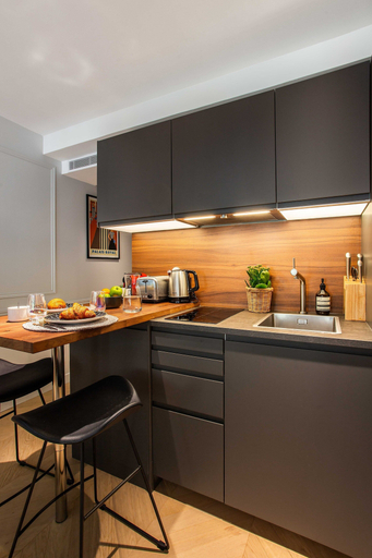 Private kitchen 2, Magnificent 1 room apartment, Paris