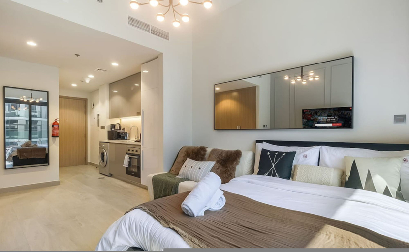 Room 3, Elegant Studio w Balcony View Near Downtown Dubai, Dubai