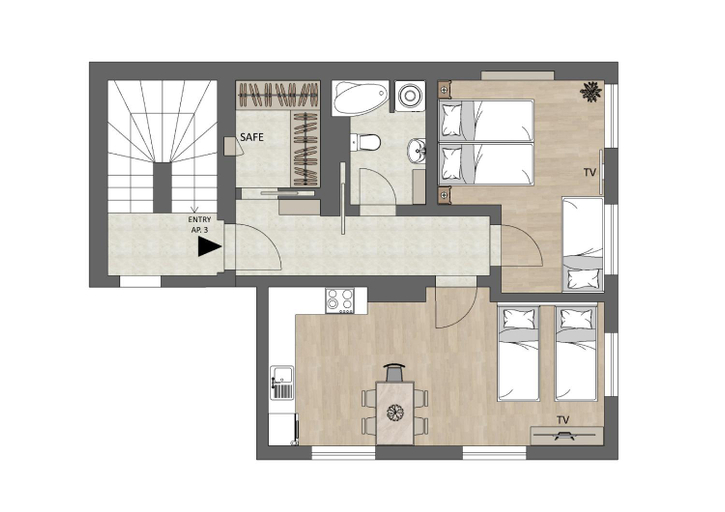 Floor plans 3, Agnes - Apartments, Praha 7