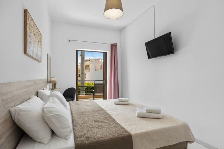 Bedroom 5, Seafront Apartment in Chania 7, Crete