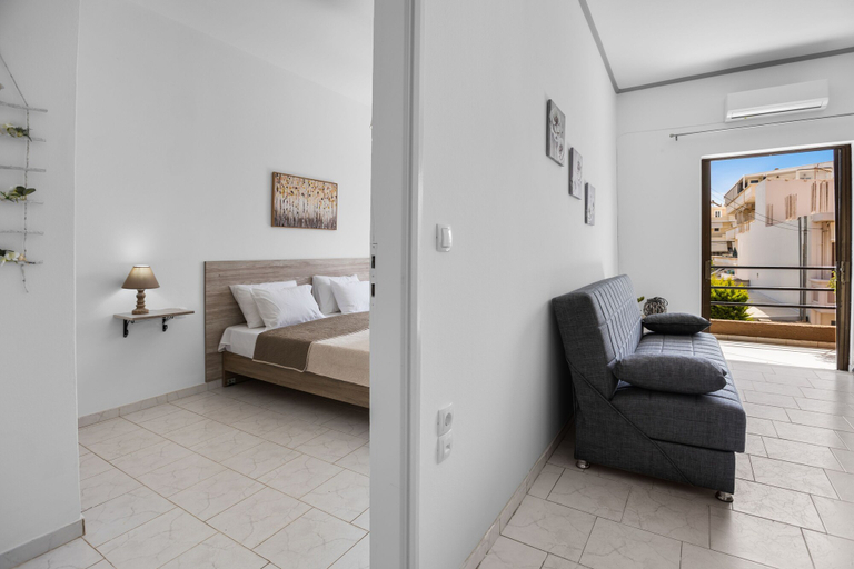 Bedroom 3, Seafront Apartment in Chania 7, Crete