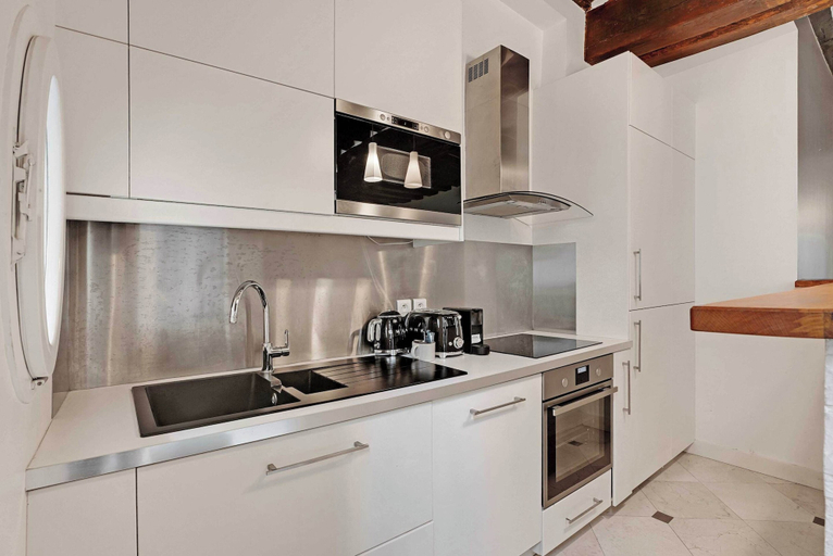 Private kitchen, Charming Apartment - 2br/6p - Monnaie, Paris