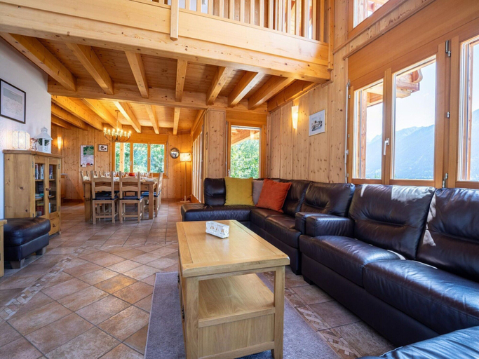 Living area 4, Spacious Chalet With Patio Facing Mountains, Conthey
