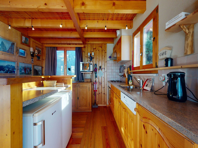 Private kitchen 3, Chalet in the Heart of Valley With Balcony, Conthey