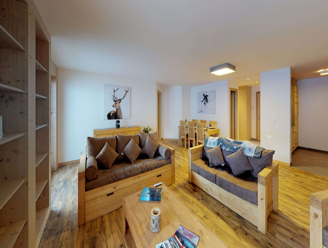 Living room 3, Exquisite Apartment With Balcony, Sion