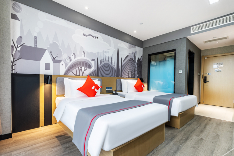商务双床房 3, サンキューホテル(咸陽彬県バスターミナル)(Shangkeyou Hotel (Xianyang Binzhou Station Shop)), Xianyang