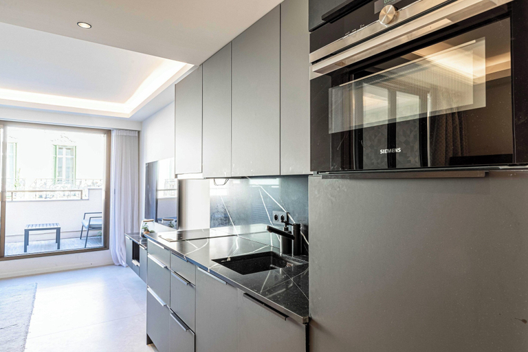 Private kitchen, 2 Room Apartment in Heart of Cannes+20m2 Terrace, Alpes-Maritimes