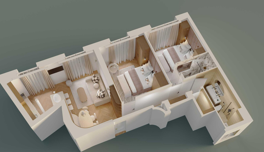 Interior detail 4, Apartment With 2 Rooms for 6 People, Paris