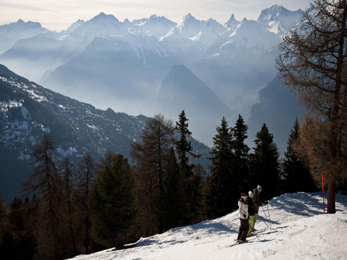 View from property 3, Mountain Escape With Fireplace, Sion
