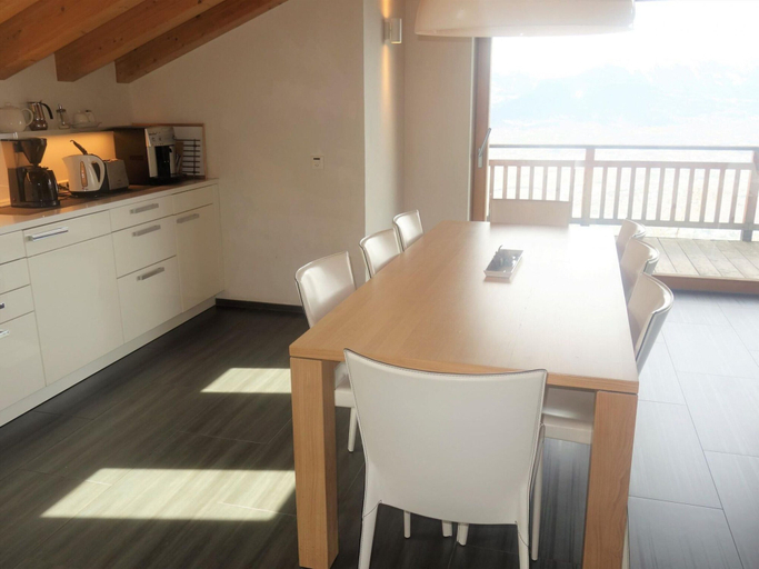 Dining 3, Hilltop Apartment With Valley Views, Sion