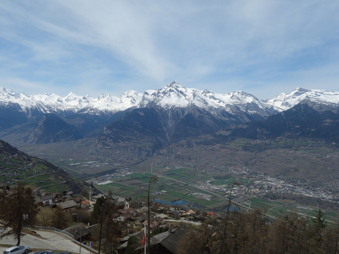 View from property 2, Mystical Apartment With Mountain Views, Sion