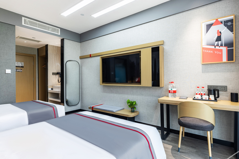 商务双床房 2, サンキューホテル(咸陽彬県バスターミナル)(Shangkeyou Hotel (Xianyang Binzhou Station Shop)), Xianyang