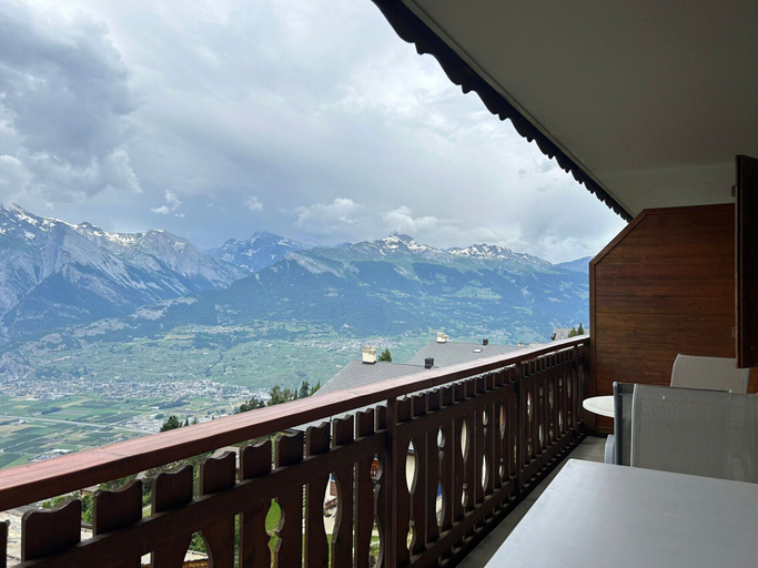 View from property 3, Apartment With Stunning Mountain View, Conthey