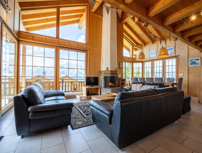 Living room 2, Christoph Standing & Calm Chalet 10 Pers, Conthey
