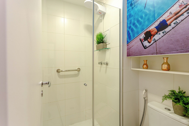 Bathroom 3, Piscina-academia-AC-Brazilian Corner, São Paulo