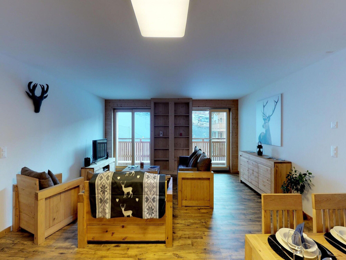 Living room 5, Luxury Apartment With View, Conthey