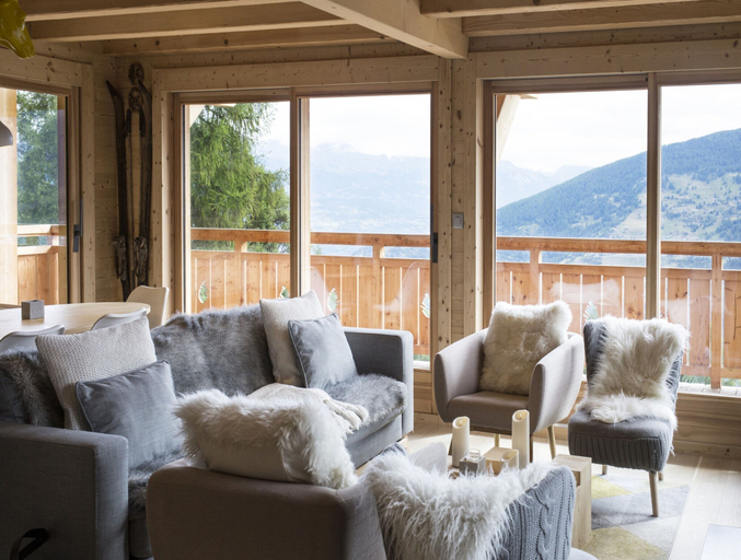 Living room 3, Luxury Chalet With Sauna and Garden, Hérens