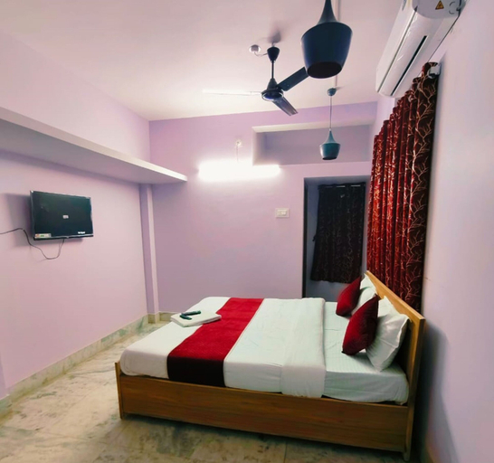 Bedroom 2, Goroomgo Rail View Guest House Puri, Puri