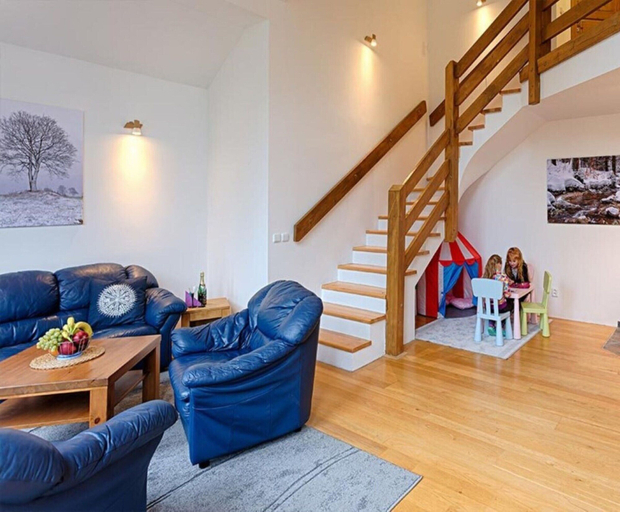 Living room 4, Spacious Villa With Lush Garden, Semily