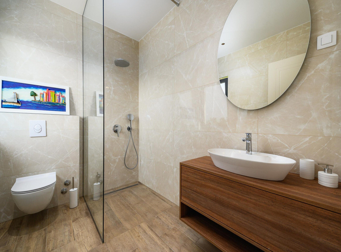 Bathroom 4, Comfortable Villa With Central Heating, Vižinada