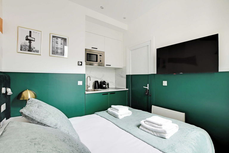Bedroom 4, Modern Studio With A/C - Near Montmartre, Paris