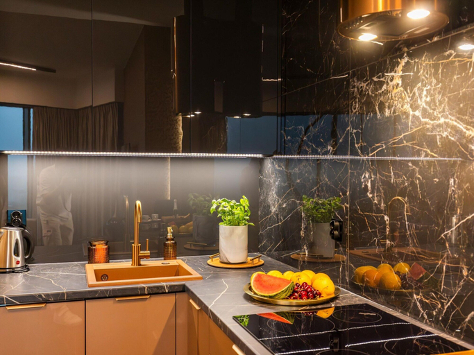 Private kitchen, Luxury Apartment, Swimming Pool, Jacuzzi, Szczecin, Szczecin