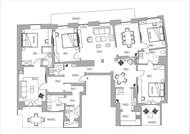 Room 2, Loggia Luxe 5BR Living in Universitatii Area, Municipiul Bucuresti